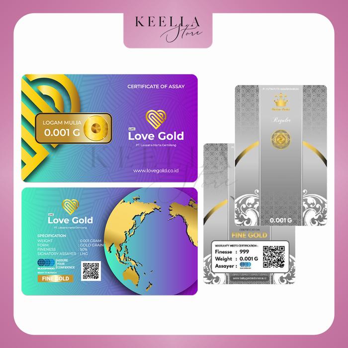 Babygold emas mini murni 24 karat baby gold Logam mulia 0.001gr antam