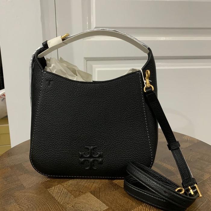 Thea Small Bucket Crossbody Black Bag
