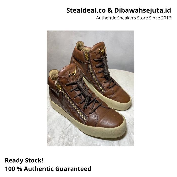 GIUSEPPE ZANOTTI LEATHER LACE UP SNEAKER