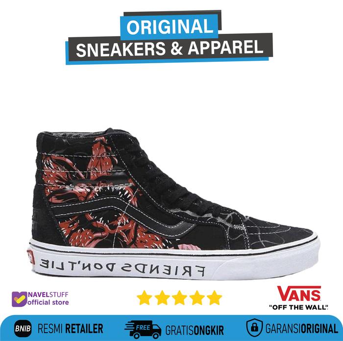 VANS Sk8 Hi Reissue X Stranger Things Black/Red Original Resmi BNIB