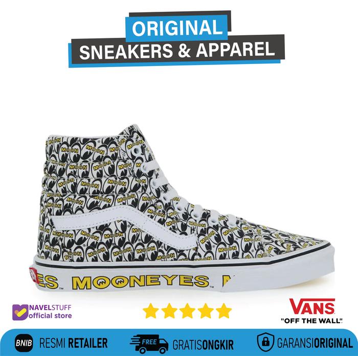VANS Sk8 Hi x Mooneyes White Yellow Original Resmi BNIB (PT.Navya)