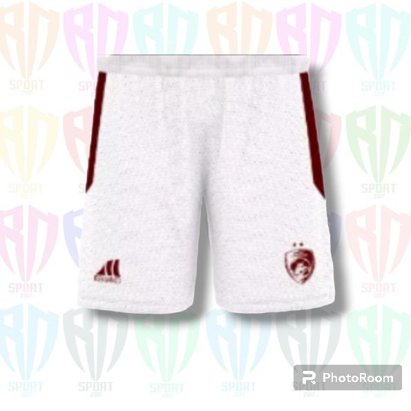 Celana PSM MAKASSAR AWAY PUTIH LIS MAROON TERBARU 2023/2024