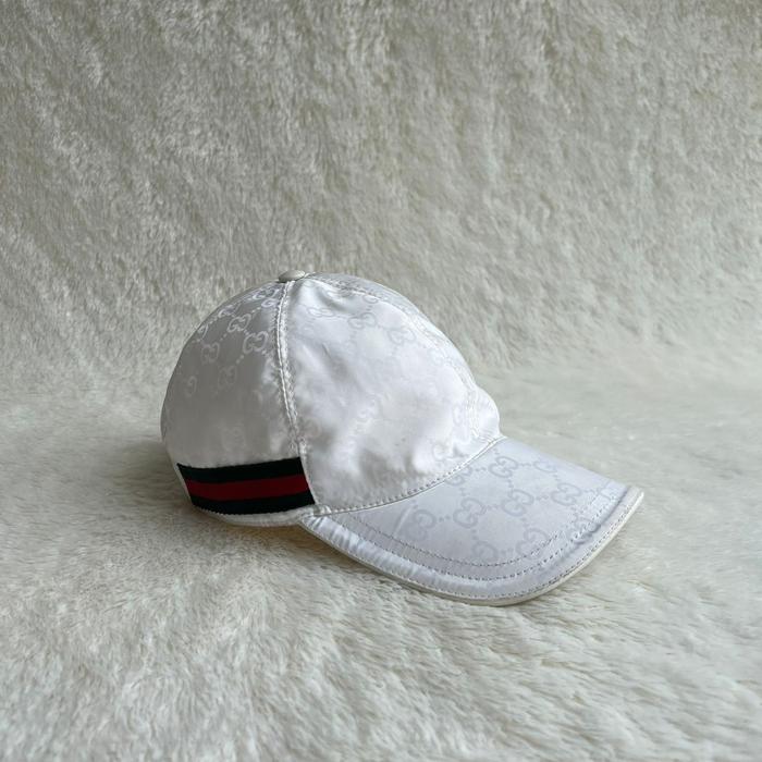 Size L Gucci GG Baseball Cap White Authentic Original 100%