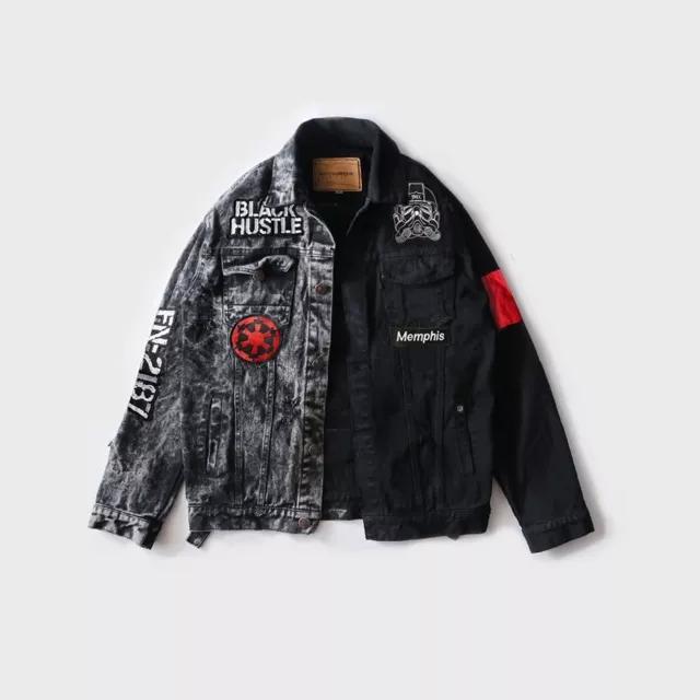 Memphis Origins - Jacket Denim Ripped Black Hustle (Limited edition)