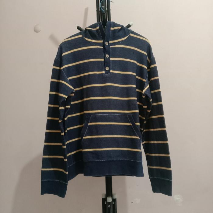 Hoodie COMME CA WALK Half Button Biru