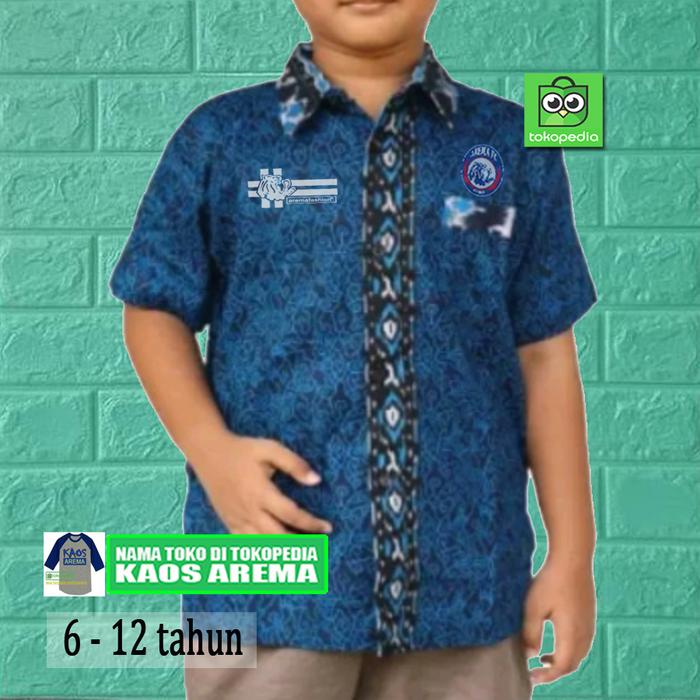 BAJU KEMEJA BATIK AREMA UNTUK ANAK aremafashion kaos arema online
