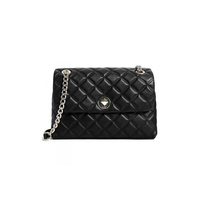 Tas Wanita Branded KS Natalia Medium Flap Shoulder Bag - Black