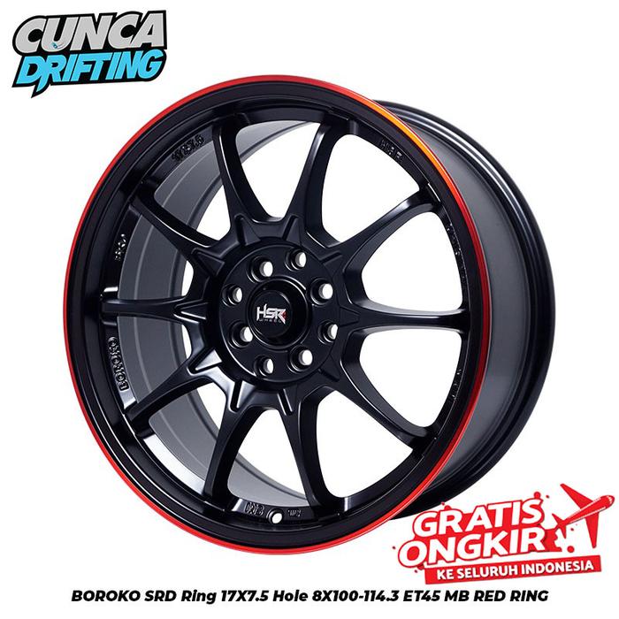 Velg Mobil Ring 17 Lubang Baut 4 Velg Racing HSR Wheel Ori Type SRD