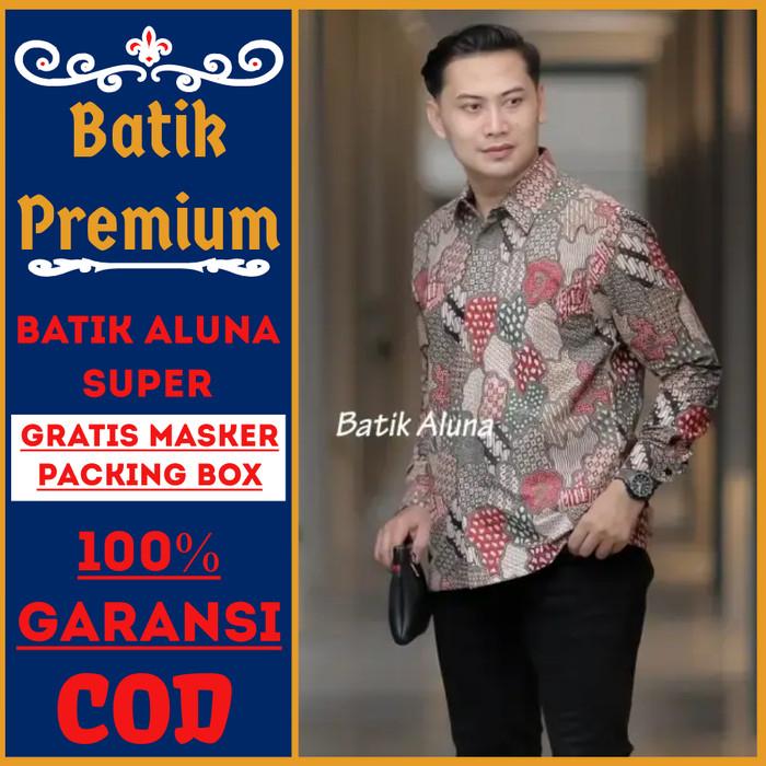 Baju batik pria lengan panjang modern keris aluna semar danarhadi asli
