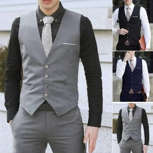 Rompi jas pria import vest second 4
