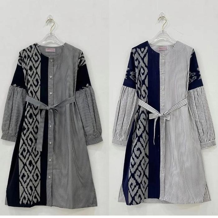 tunik tenun mix lurik etnik