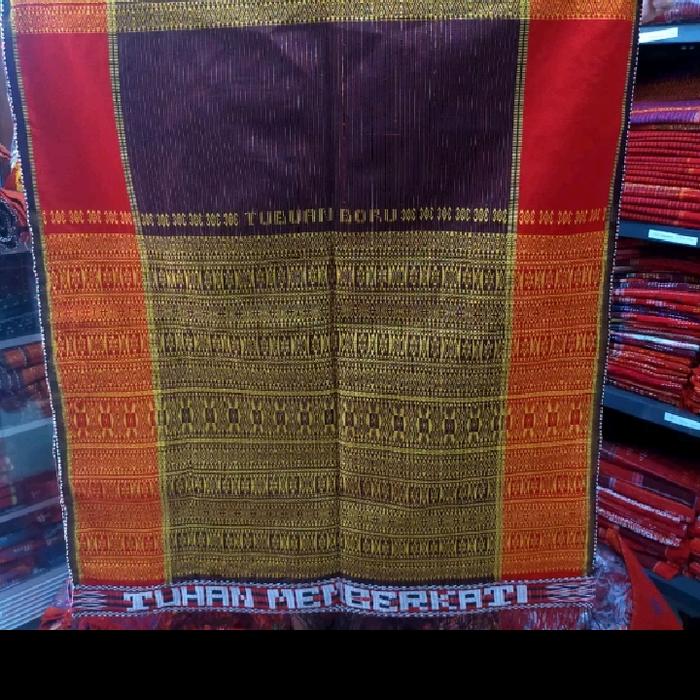 Ulos ragi hotang ulos hela merah campuran