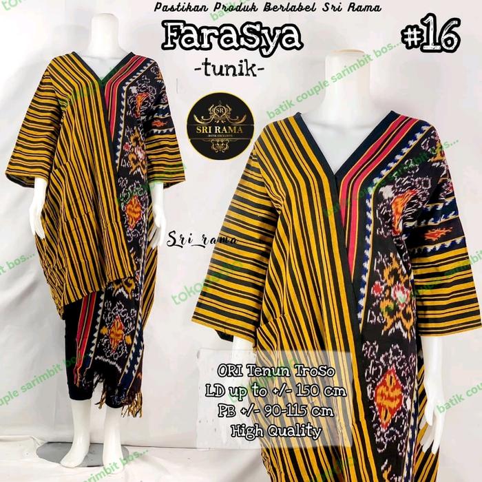 set baju tenun troso ori tenun farasya tenun jepara set tenun troso