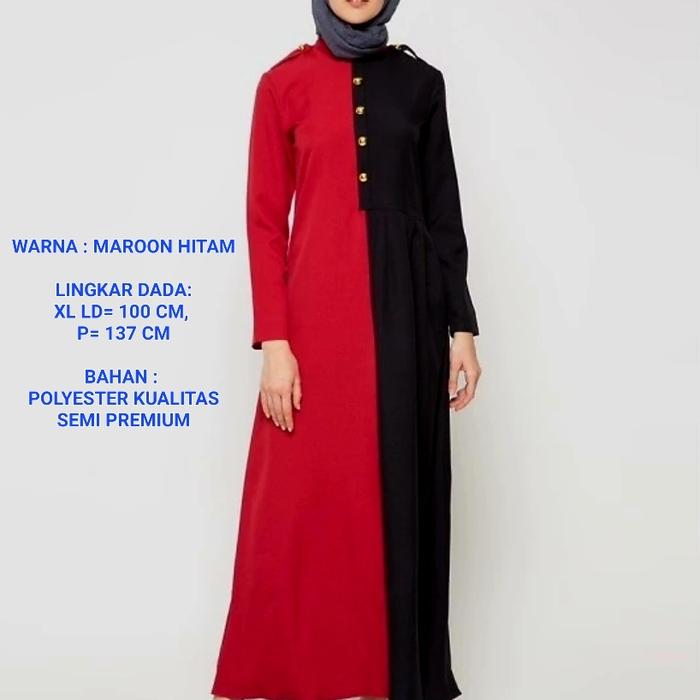 Obral sisa stok dress Norma Hauri black and red