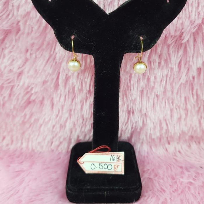 AT2749N299N Anting mata mutiara emas kuning asli 0.800gr 16k