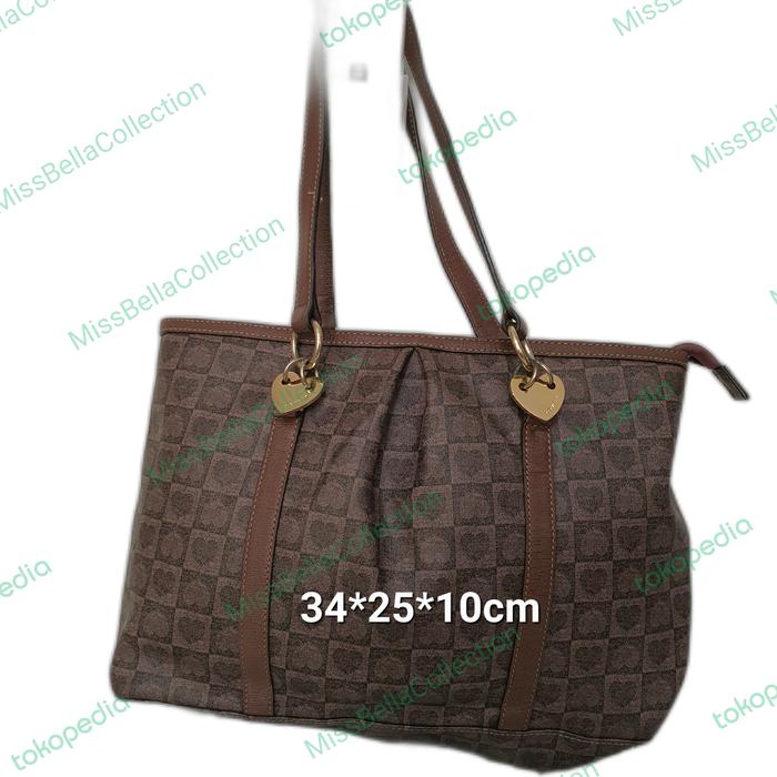 Tas tote pvc Lovcat Signature Brown
