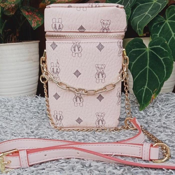 Second - tas branded - Twn Bear - pink, tas hp,lucu, unik