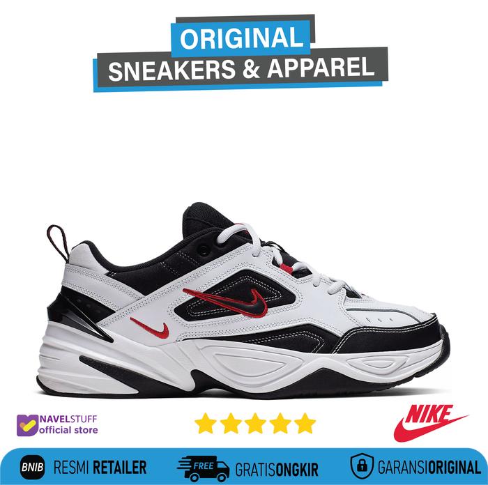 NIKE M2K Tekno White/Black/University Red Original Resmi BNIB