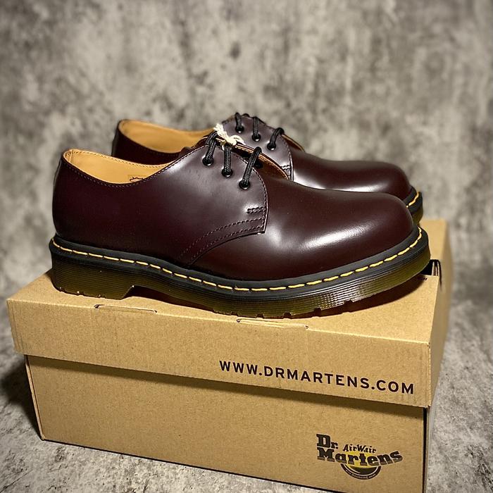 Size 39. Dr Martens 1461 Dark Burgundy / Brown / Almost Black Smooth