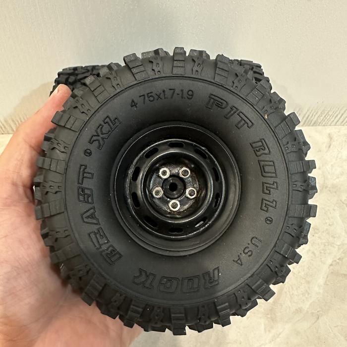 Ban RC Adventure PIT BULL Metal Velg Beadlock 1.9 RC4WD rgt fms