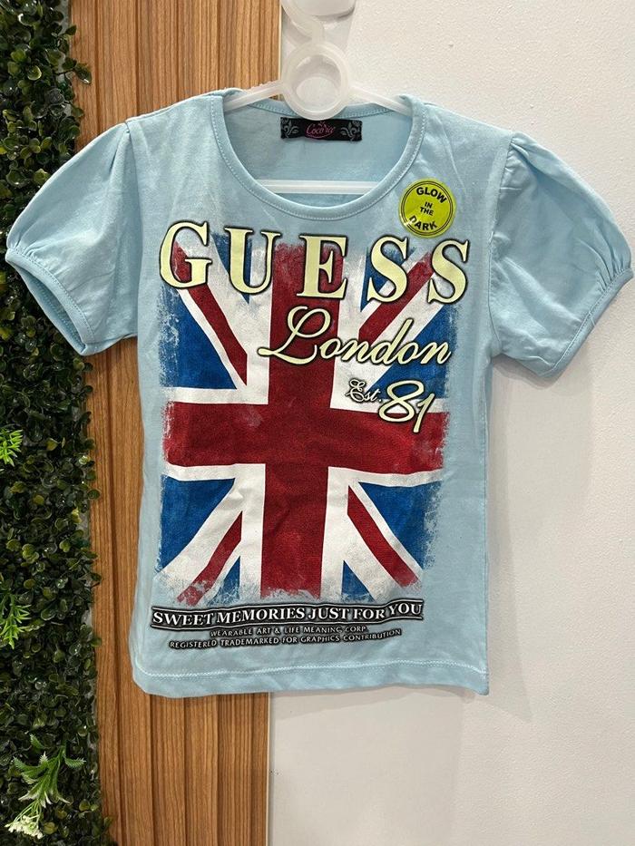 Tshirt Guess london glow in the dark girls new tag anak