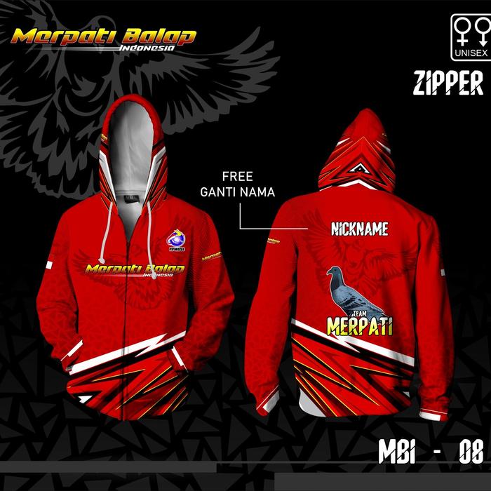 Jaket Jersey Hoodie Burung Merpati Baju Dara Balap Tinggi Kolong