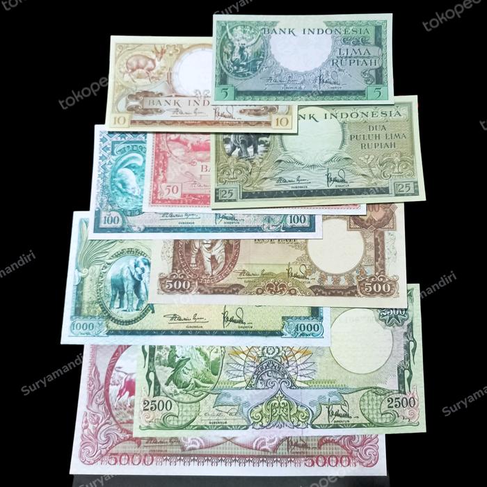 Set Uang Kuno Rupiah Seri Hewan (1958) Replika Repro
