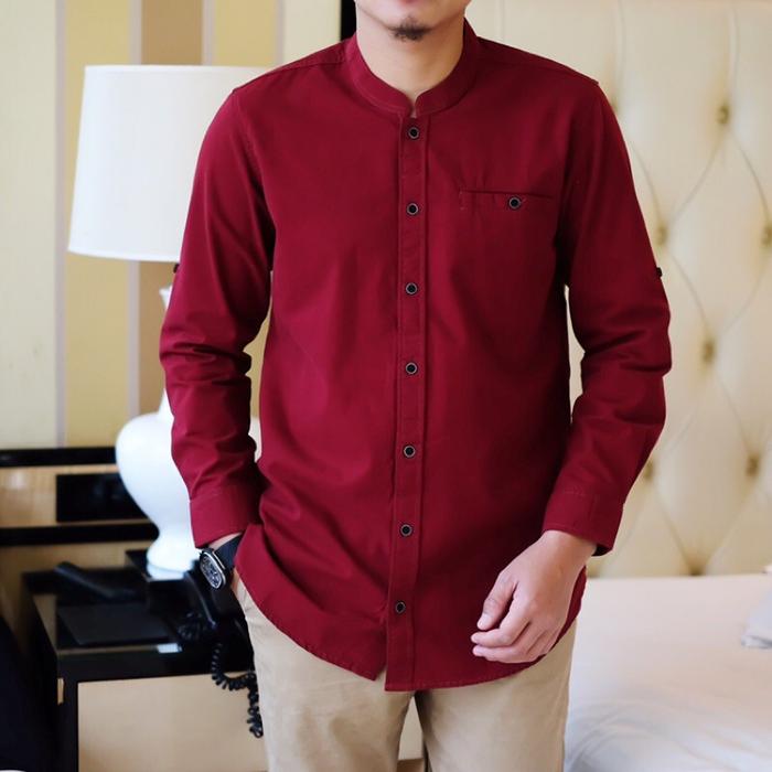Kaos Kurta Lengan Panjang Baju Koko Kurta Pria Original Size Jumbo