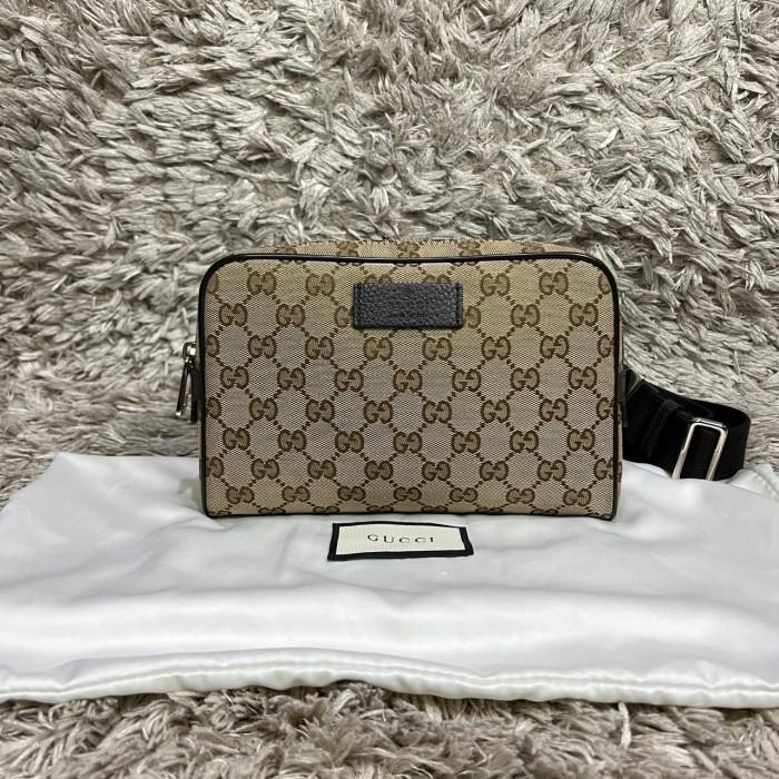 GUCCI GG SUPREME BROWN BELT BAG AUTHENTIC ORIGINAL 100%