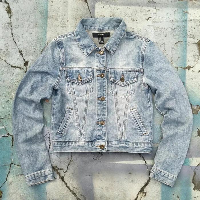Jacket Trucker Jeans Forever 21 Wanita