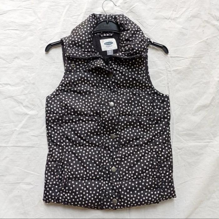 rompi old navy padded down polkadots vest puffer women winter casual