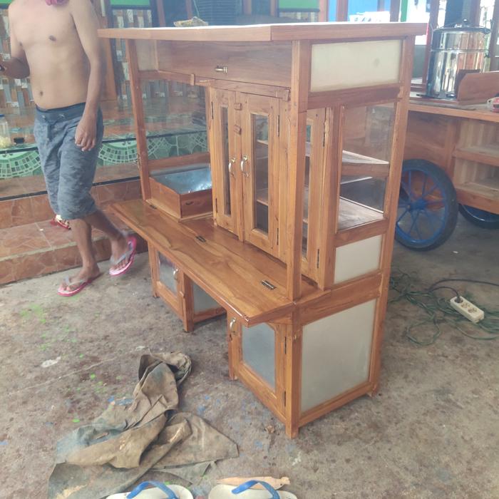 gerobak motor kayu jati