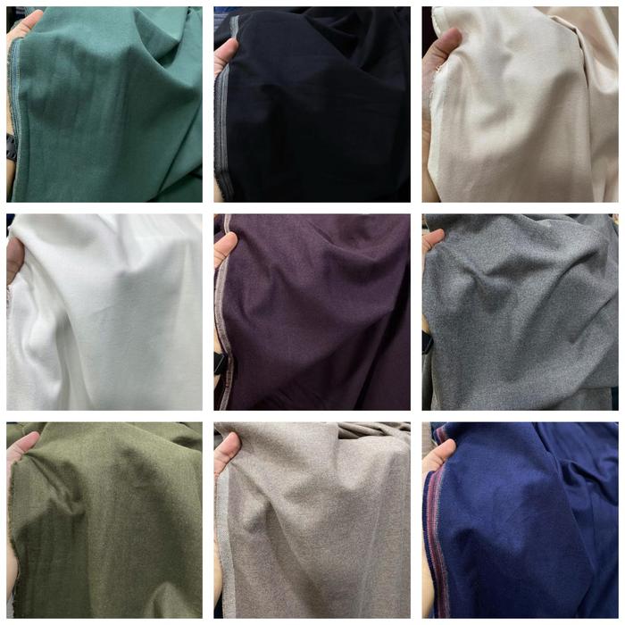 kain katun flanel polos Bahan Flanel Meteran Kain Katun Flanel