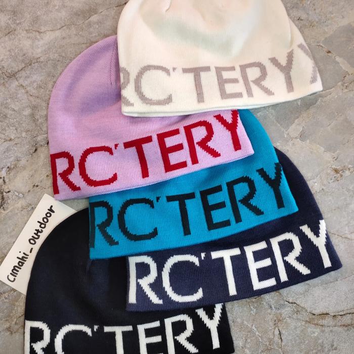 original arcteryx word head toque beanie kupluk topi arcteryx