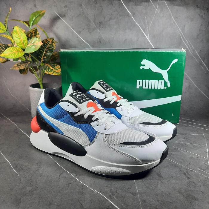 Puma RS 9.8 Fresh Men White-Palace Blue Lifestyle Shoes Original Murah