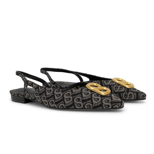 BUTTONSCARVES Bimu Slingback Shoes - Black ORIGINAL