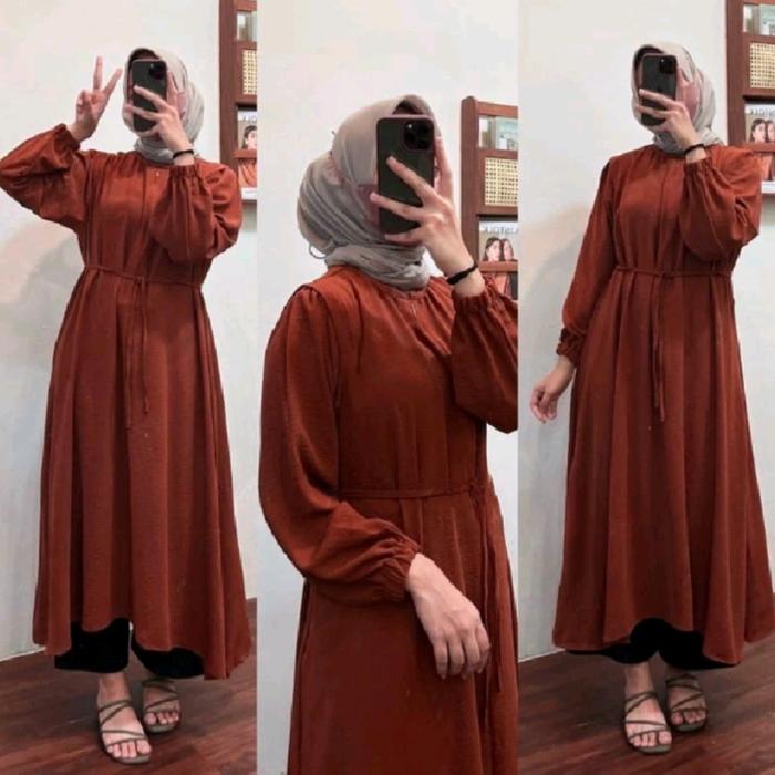 Tunik Jumbo Polos Crinkle Airflow Dara