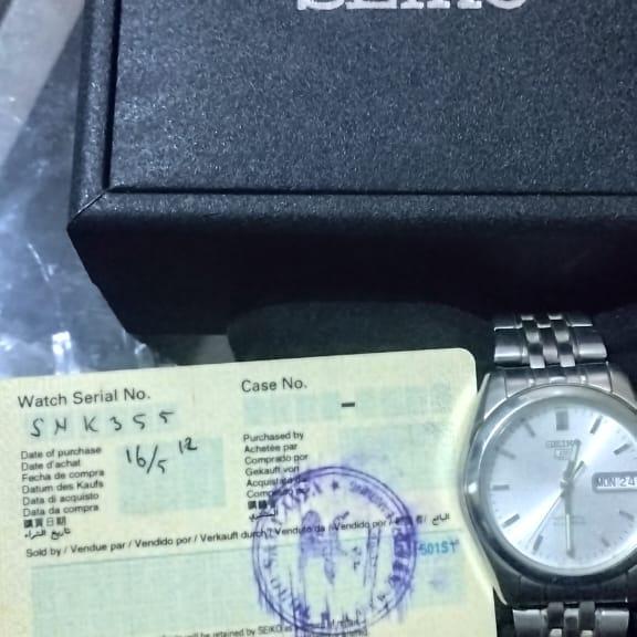 Jam Seiko 5 Snk355 Automatic Silver