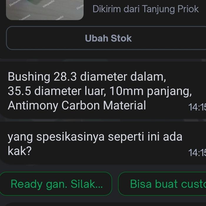 BUSHING ANTIMONY CARBON CUSTOM SESUAI REQUEST