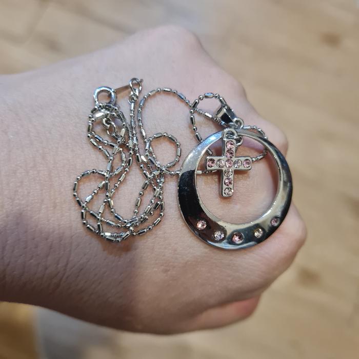 kalung salib perak 18 kgp