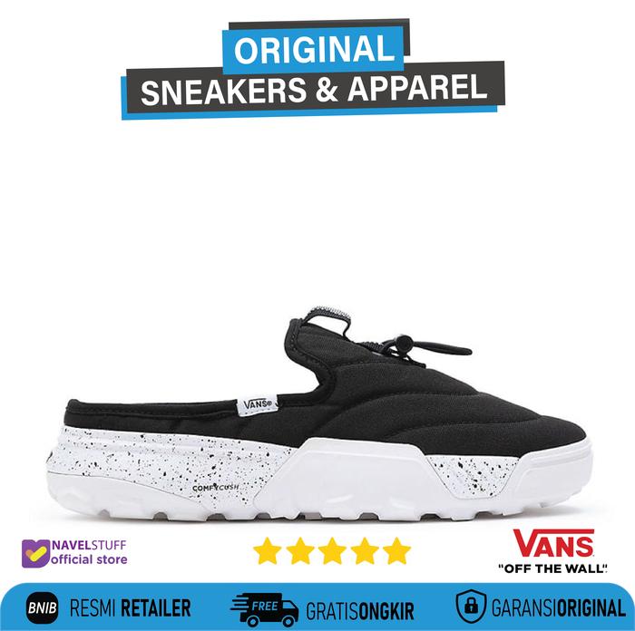 VANS Slip On Coast Mule Comfycush Black White Original Resmi (PT.Navya