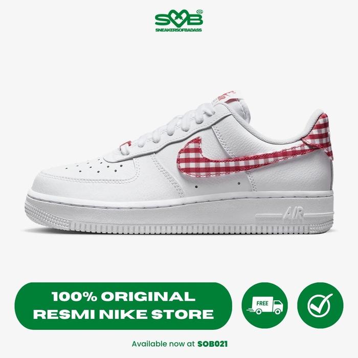 Sepatu Sneakers Nike Women AF1 '07 White/Mystic Red - DZ2784-101