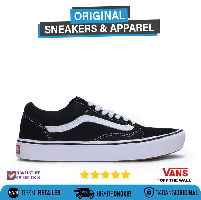 VANS Old Skool ComfyCush Black White Original Resmi BNIB (PT.Navya)