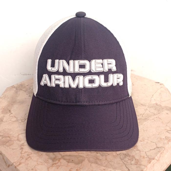 Topi UNDER ARMOR Navy & White Cap