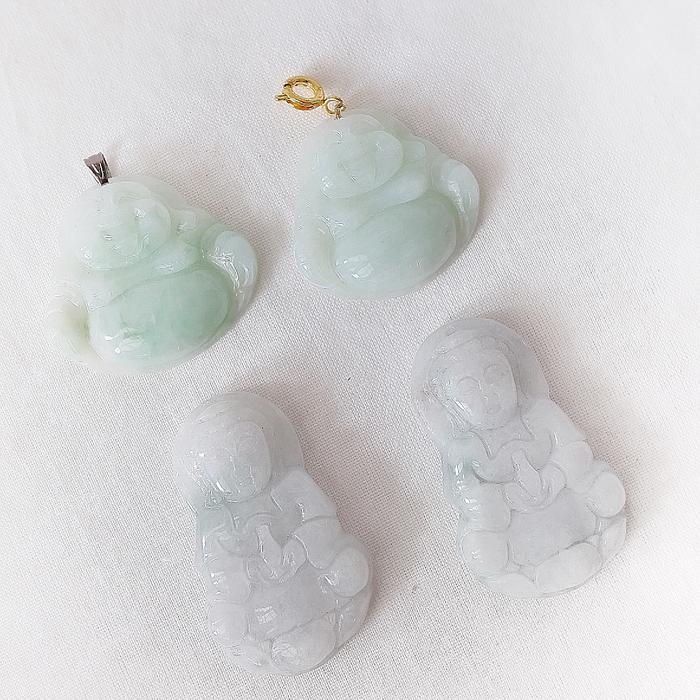 Buddha kwan im burma jade pendant