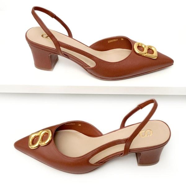 BUTTONSCARVES Kylie Mid Heels Shoes - Caramel ORIGINAL