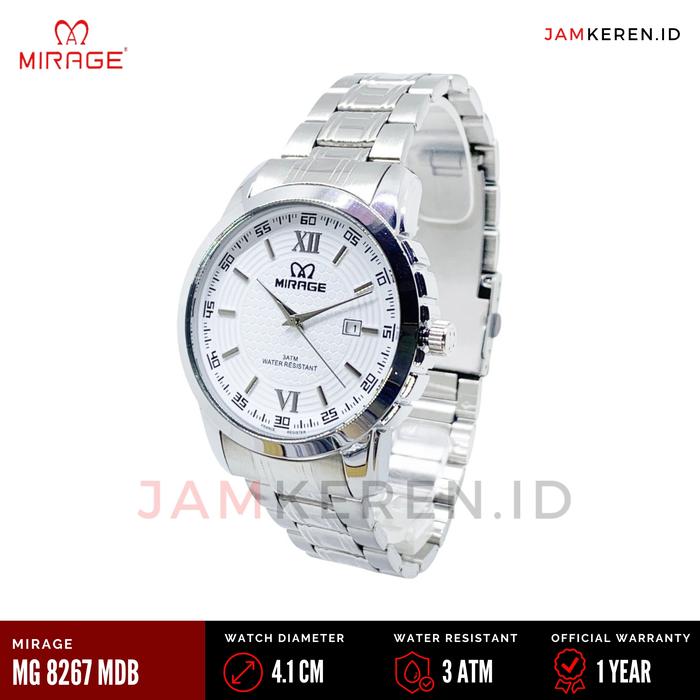 Jam Tangan Mirage Original 8267 M Pria Stainless Steel Bergaransi