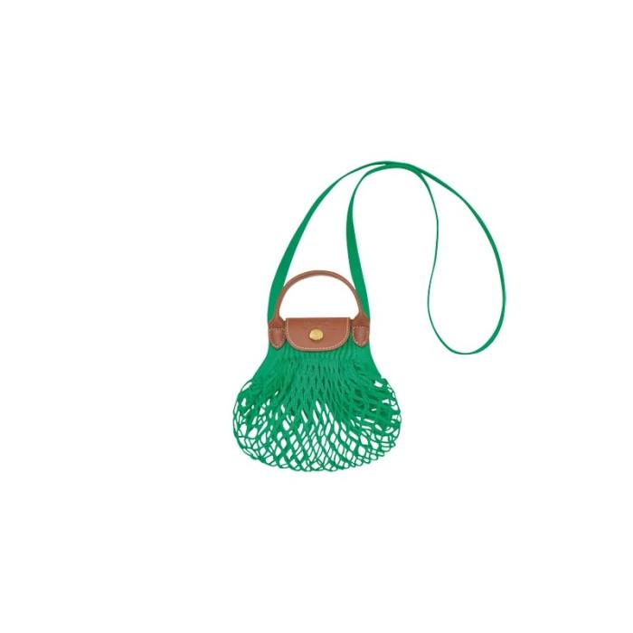 Tas Wanita Branded Le Pliage Filet XS Mesh Bag - Green