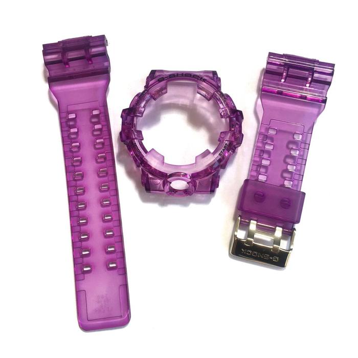 BNB STRAP BEZEL GA 700 GA 710 JELLY CLEAR TRANSPARAN UNGU PURPLE