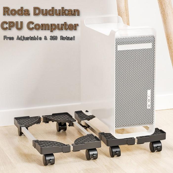 Roda Dudukan Tatakan Roda Kaki CPU Desktop Computer Lemari Kulkas Mini